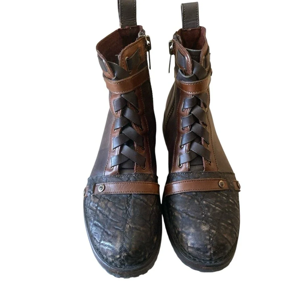 Cuadra Men's Urban Woven Leather Round Toe Cowboy Boot Size‎ 8